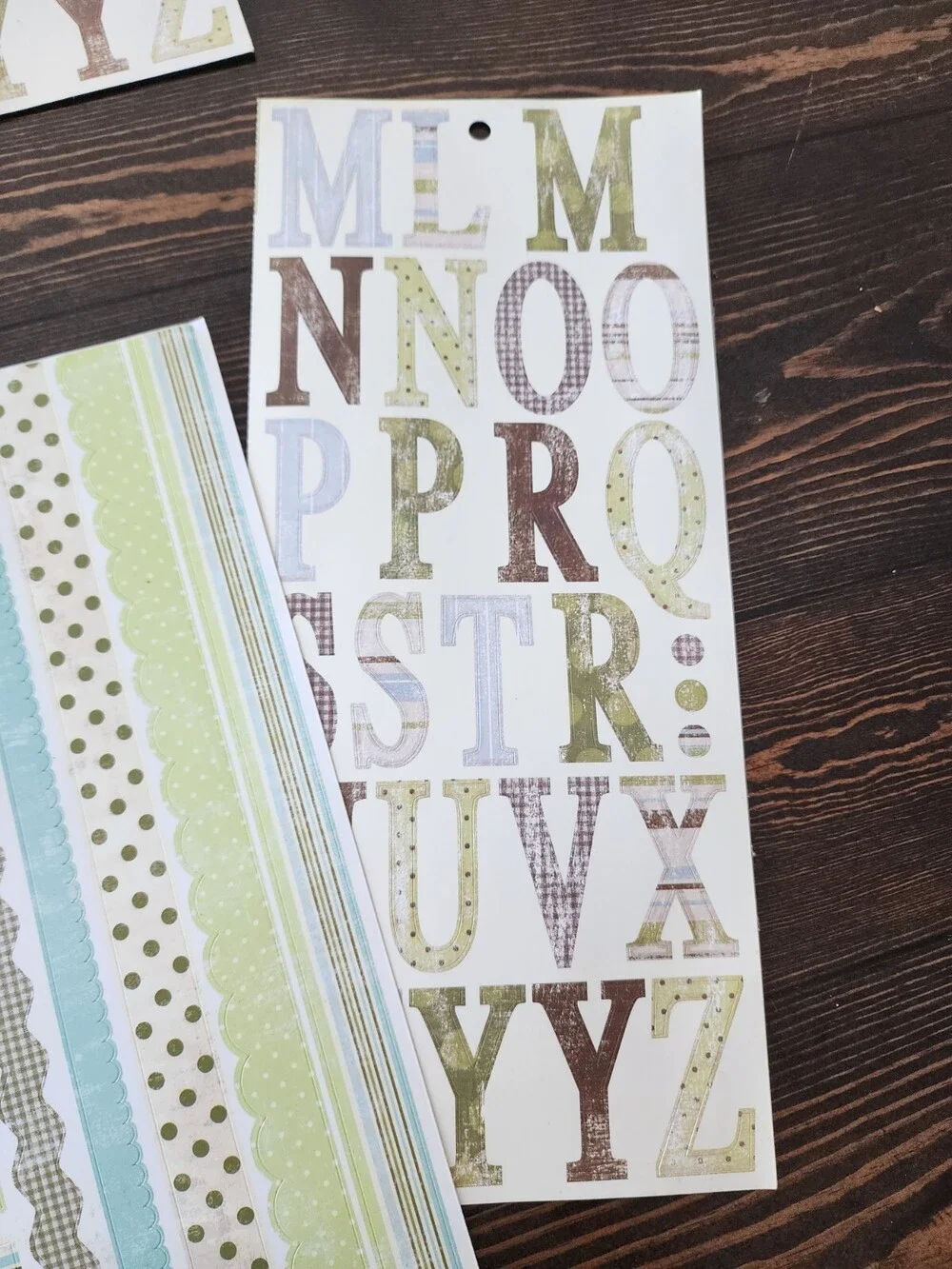 Scrapbooking Stickers Handsome Letters Alphabet Sheets Lot New Retired #22